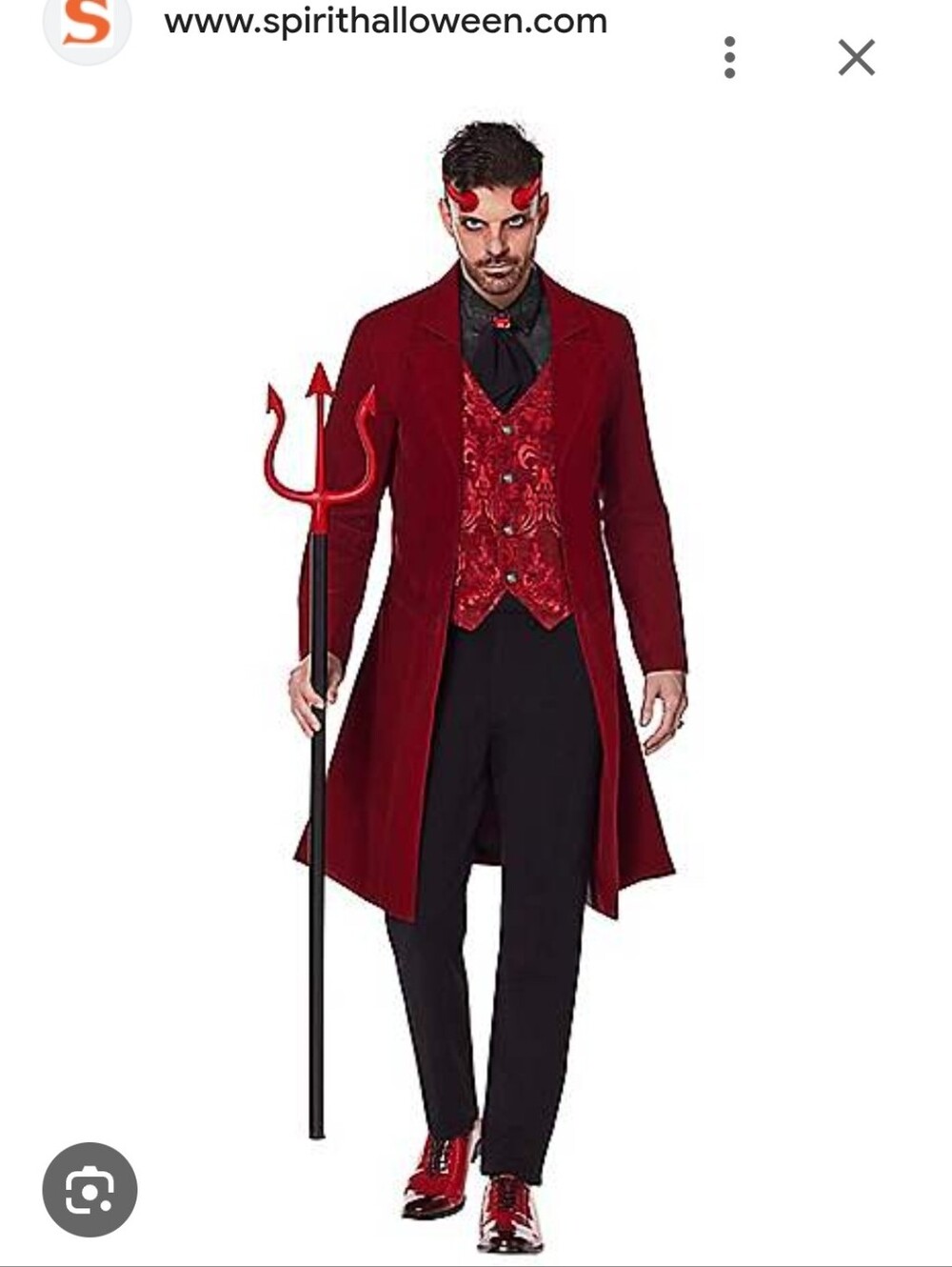Adult Burgundy Vampire Demon Devil Jacket